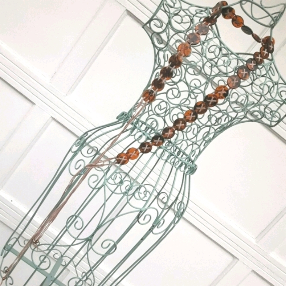 Chain Belt Tortoise Shell Buttons Retro Vintage - image 8